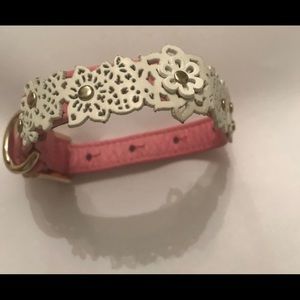 Oscar de la Renta Leather Dog Collar